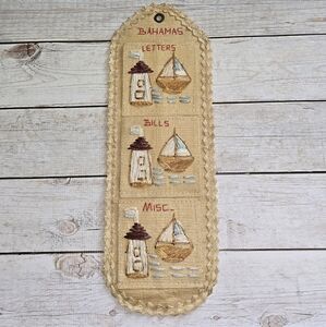 Vintage Bahamas Hanging Mail Organizer